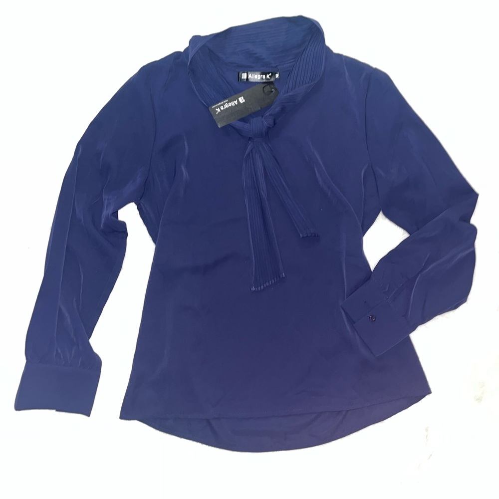 NWT Medium Navy blue Allegra K blouse